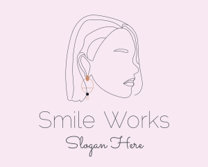 Woman Earring Jewelry logo