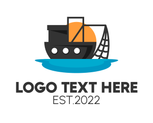 Fishing Trawler Ship logo