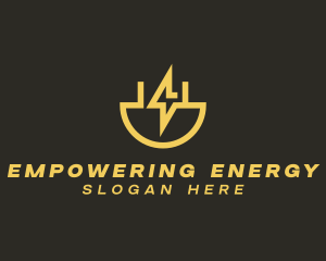 Electric Plug Lightning logo design