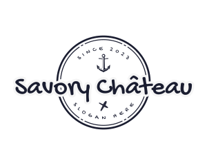 Anchor Maritime Sail logo design