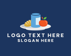 Meal Food Plate Grocery logo design
