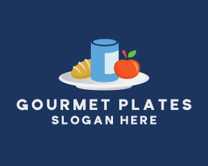 Meal Food Plate Grocery logo design