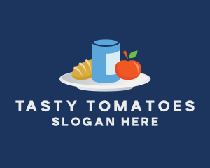 Meal Food Plate Grocery logo design