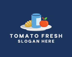 Meal Food Plate Grocery logo design