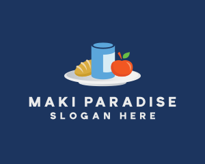 Meal Food Plate Grocery logo design