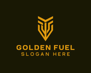 Golden Arrow Pen logo design