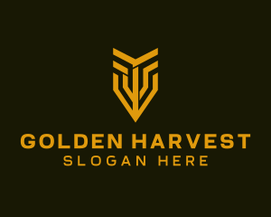 Golden Arrow Pen logo design