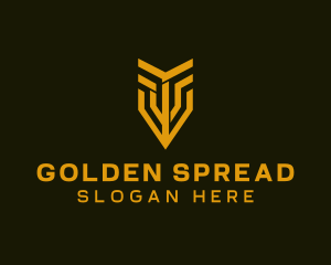 Golden Arrow Pen logo design