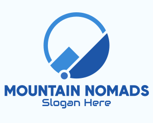 Blue Tech Mountain logo design