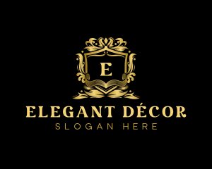 Elegant Decorative Shield logo design