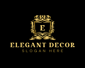 Elegant Decorative Shield logo design