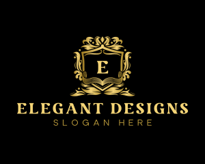 Elegant Decorative Shield logo design