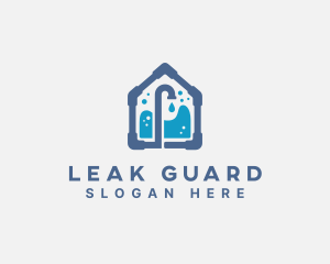 House Faucet Pipe Plumbing logo design