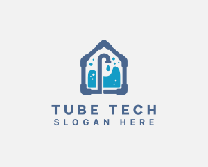 House Faucet Pipe Plumbing logo design