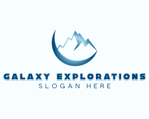 Moon Mountaineering Exploration logo design