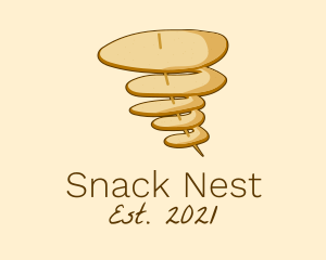 Potato Ring Stick Snack logo design