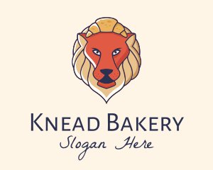 Lion Croissant Bakery logo design