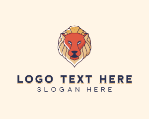 Lion Croissant Bakery logo design