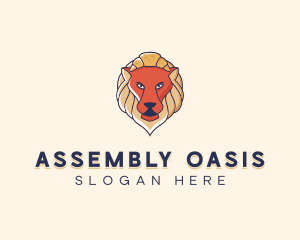 Lion Croissant Bakery logo design