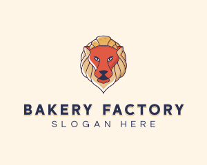 Lion Croissant Bakery logo design