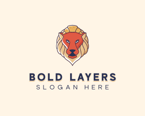 Lion Croissant Bakery logo design