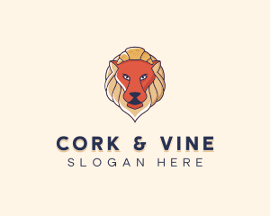 Lion Croissant Bakery logo design