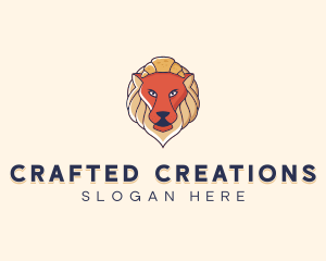 Lion Croissant Bakery logo design