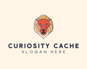 Lion Croissant Bakery logo design