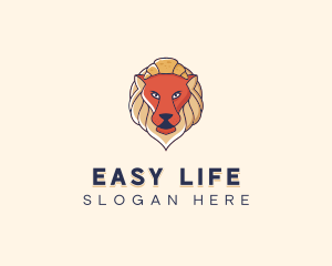 Lion Croissant Bakery logo design