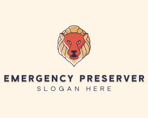 Lion Croissant Bakery logo design