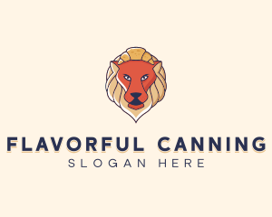 Lion Croissant Bakery logo design