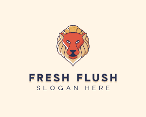 Lion Croissant Bakery logo design