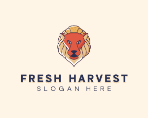 Lion Croissant Bakery logo design