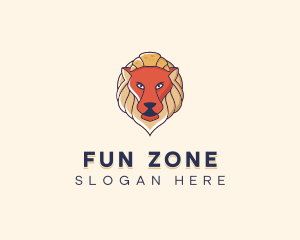 Lion Croissant Bakery logo design