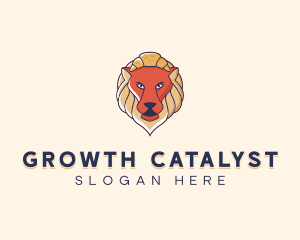 Lion Croissant Bakery logo design