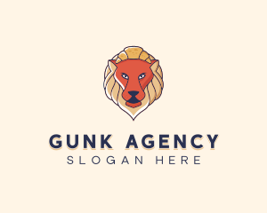 Lion Croissant Bakery logo design