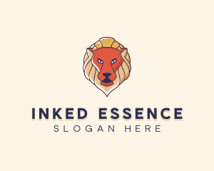 Lion Croissant Bakery logo design