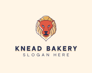 Lion Croissant Bakery logo design