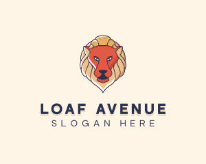 Lion Croissant Bakery logo design