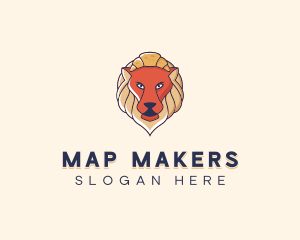 Lion Croissant Bakery logo design