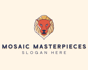 Lion Croissant Bakery logo design