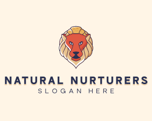 Lion Croissant Bakery logo design