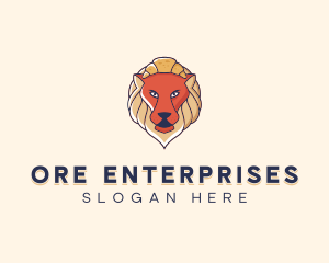 Lion Croissant Bakery logo design