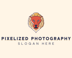 Lion Croissant Bakery logo design