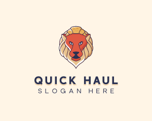 Lion Croissant Bakery logo design