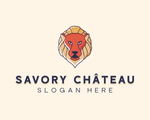 Lion Croissant Bakery logo design