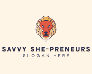 Lion Croissant Bakery logo design