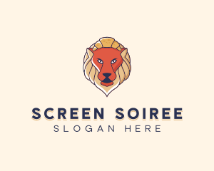 Lion Croissant Bakery logo design