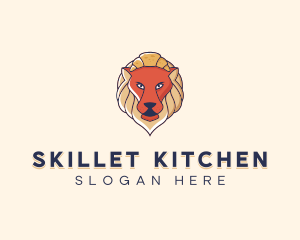 Lion Croissant Bakery logo design