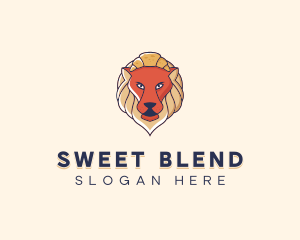 Lion Croissant Bakery logo design